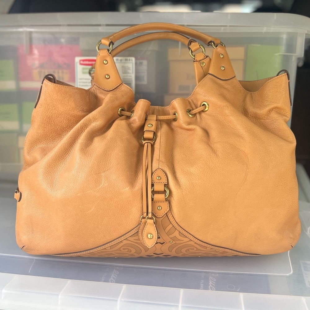Cole Hann Hand Bag Light Tan Leather Like New